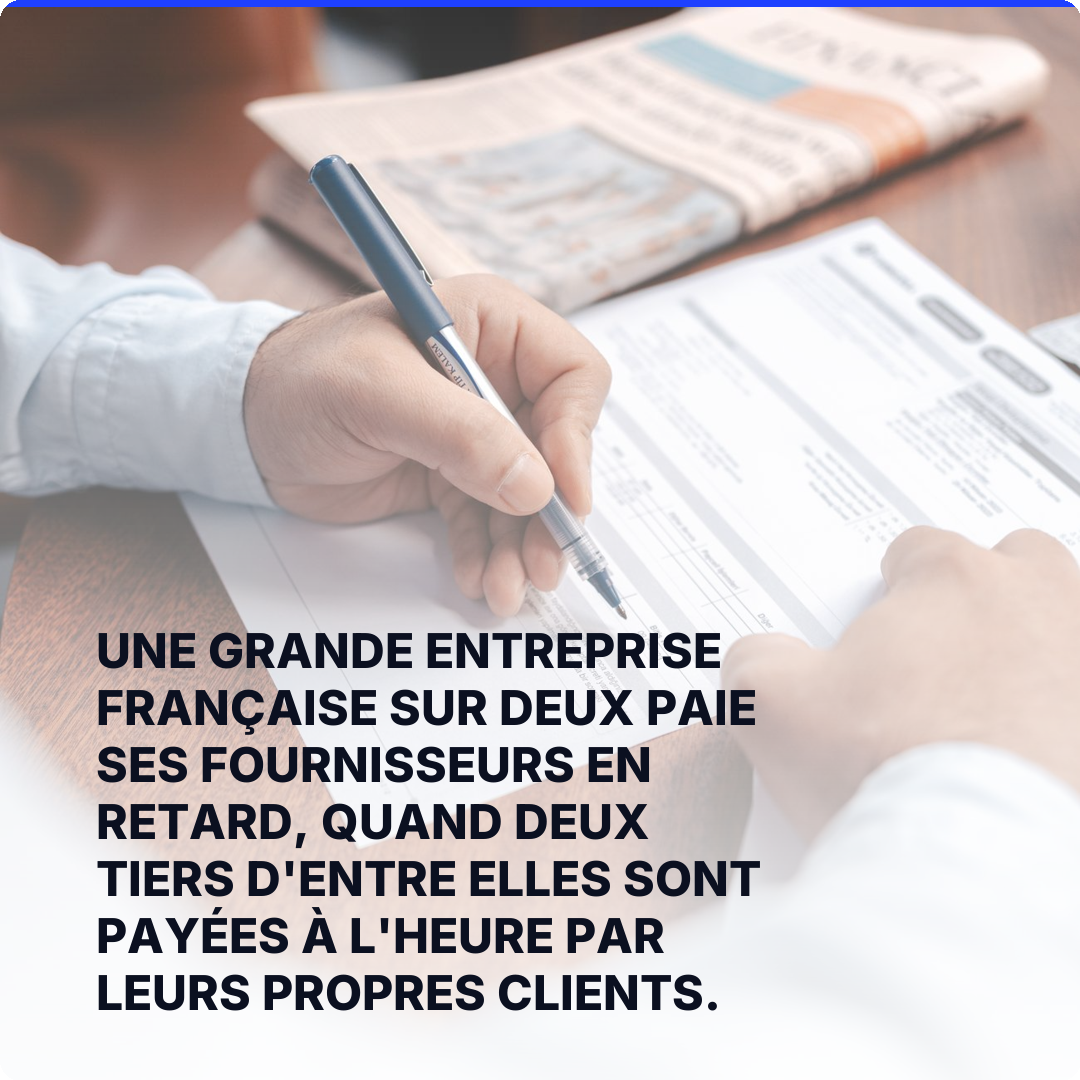 Une grande entreprise française sur deux paie ses fournisseurs en retard, quand deux tiers d'entre elles sont payées à l'heure par leurs propres clients.