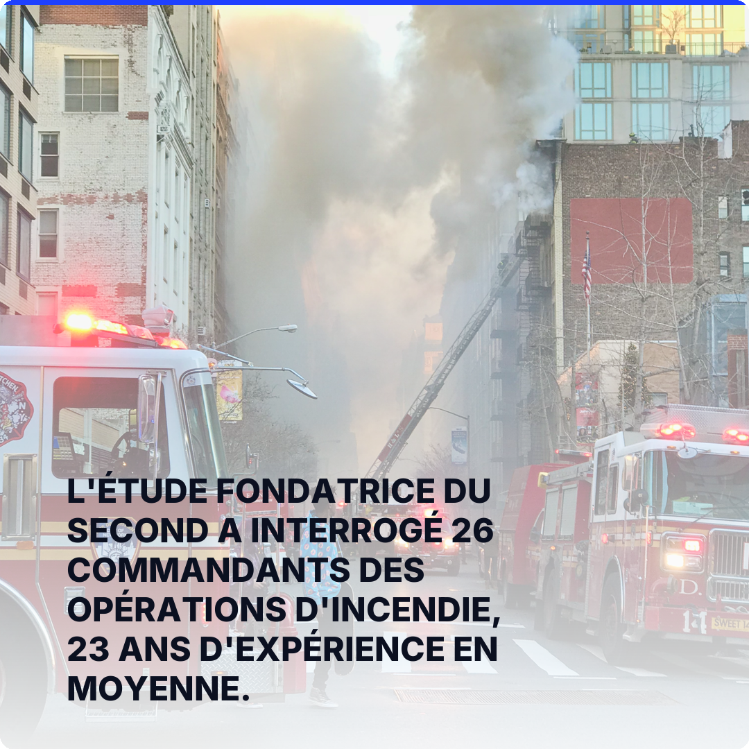 L'étude fondatrice du second a interrogé 26 commandants des opérations d'incendie, 23 ans d'expérience en moyenne.
